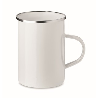 Taza metal con capa de esmalte personalizada